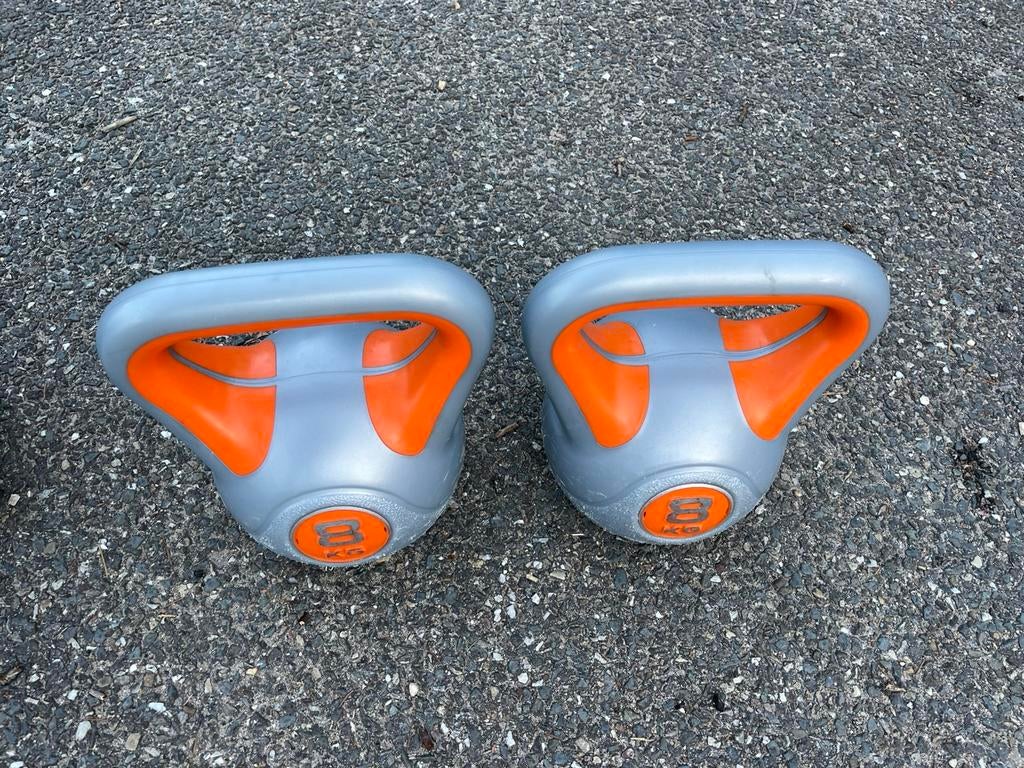 2 x 8 kg kettlebells kettlebell gewichten, 2 x 8 kg, Gewichten, Ophalen of Verzenden, Kettlebell