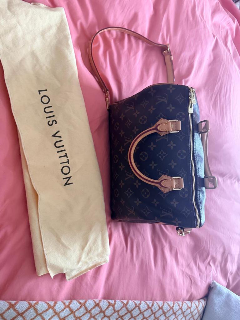 Louis Vuitton Speedy Bandoulière 25 Monogram met BON, Ophalen, Zo goed als nieuw, Bruin, Handtas
