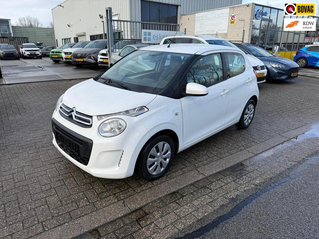 Citroen C1 1.0 VTi Shine, Navi, Camera Dealer auto, Voorwielaandrijving, Stof, C1, Wit
