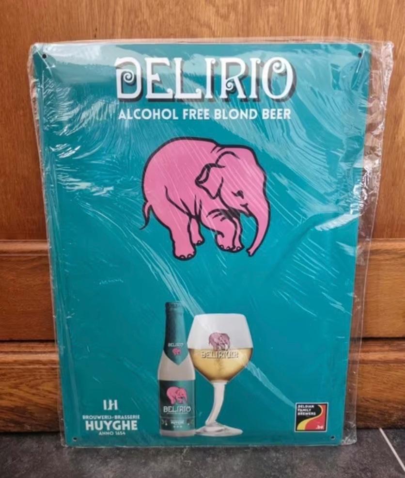 Metalen bord - Delirium Delirio, Verzamelen, Biermerken, Ophalen of Verzenden, Nieuw, Reclamebord, Plaat of Schild, Overige merken