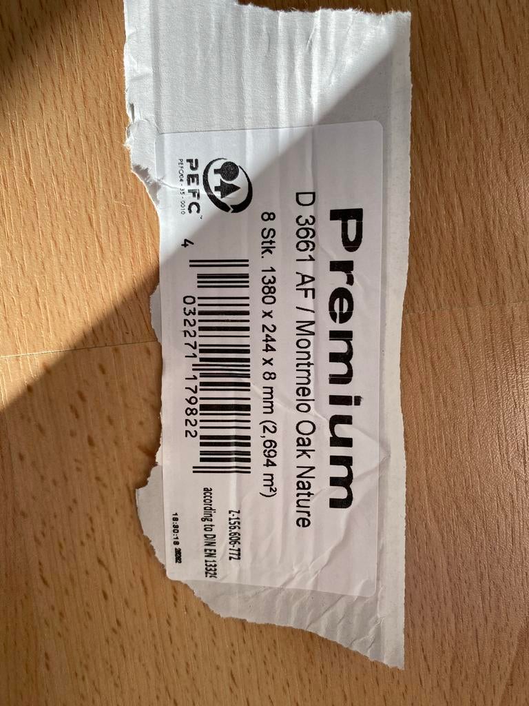 Laminaat Premium Montmelo Oak Nature, 50 tot 150 cm, Nieuw, Ophalen of Verzenden, Minder dan 5 m²