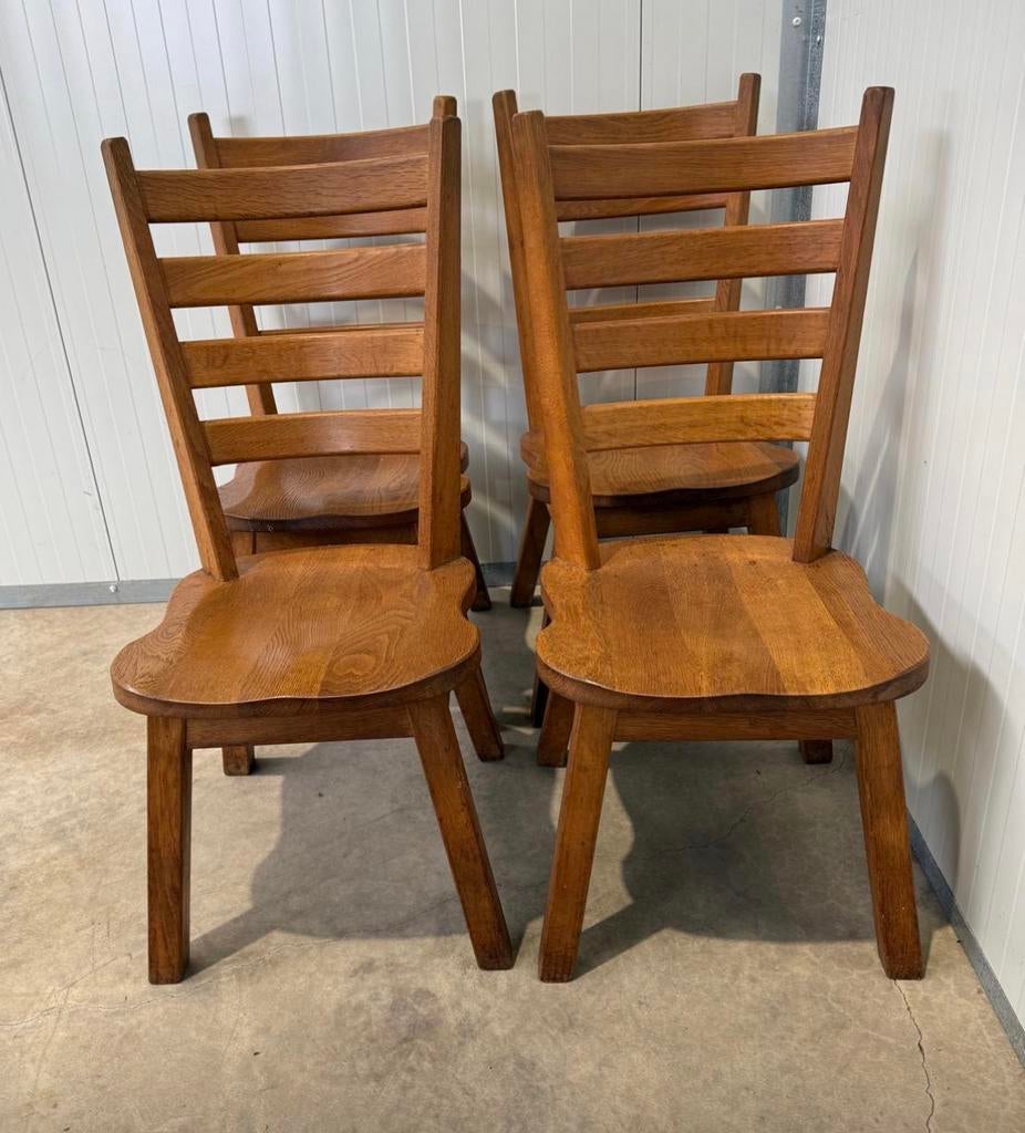 6 prachtige blank eiken stoelen, Ophalen, Zo goed als nieuw, Bruin