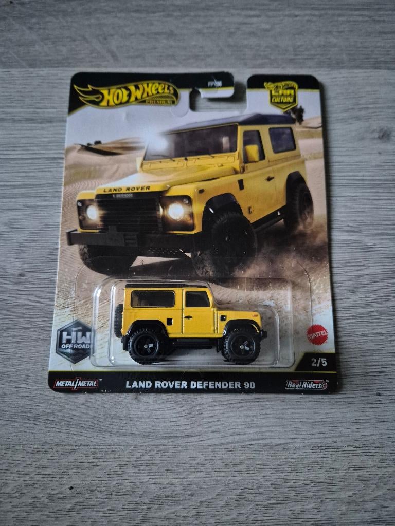 hot wheels land rover defender 90 boulevard geel, Ophalen of Verzenden, Nieuw, Auto