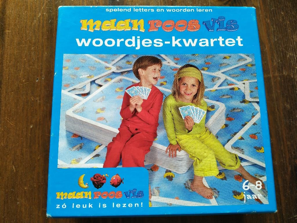 maan roos vis - woordjes-kwartet (6-8 jaar), Ophalen of Verzenden, Zo goed als nieuw, Taal en Lezen