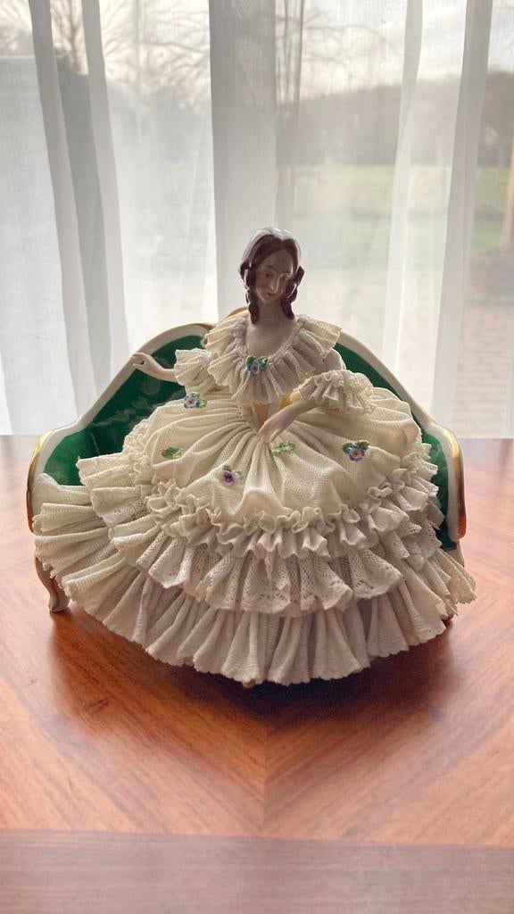 Ackermann fritze volkstedt saksisch dresden porselein dame, Ophalen