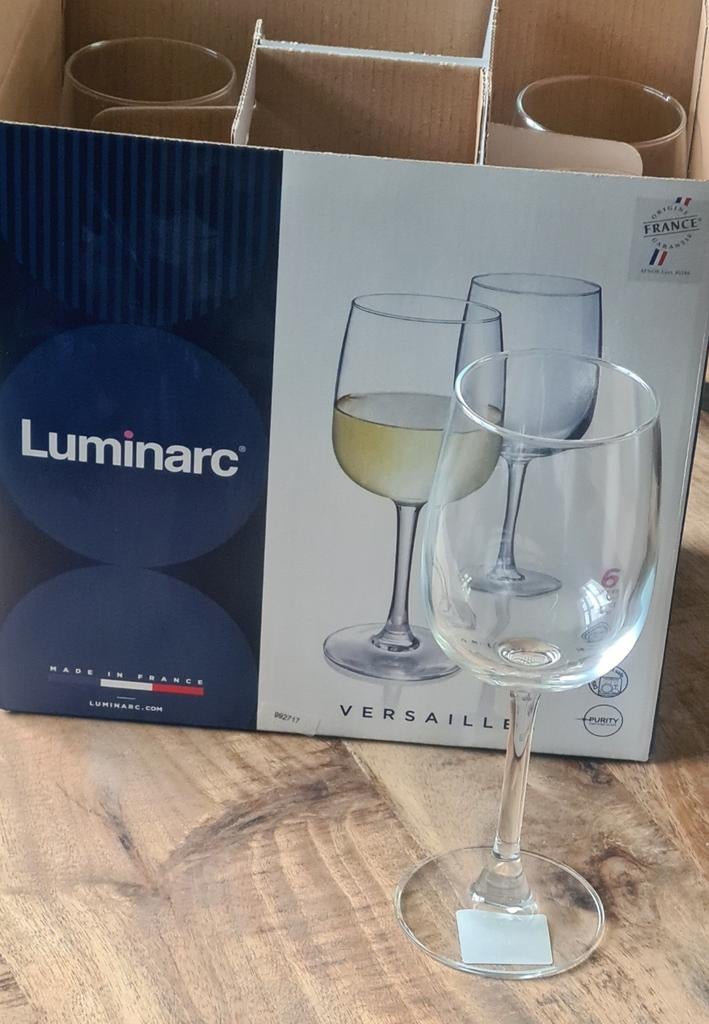 Luminarc wijnglazen Versailles 27cl, Ophalen of Verzenden, Nieuw, Overige typen