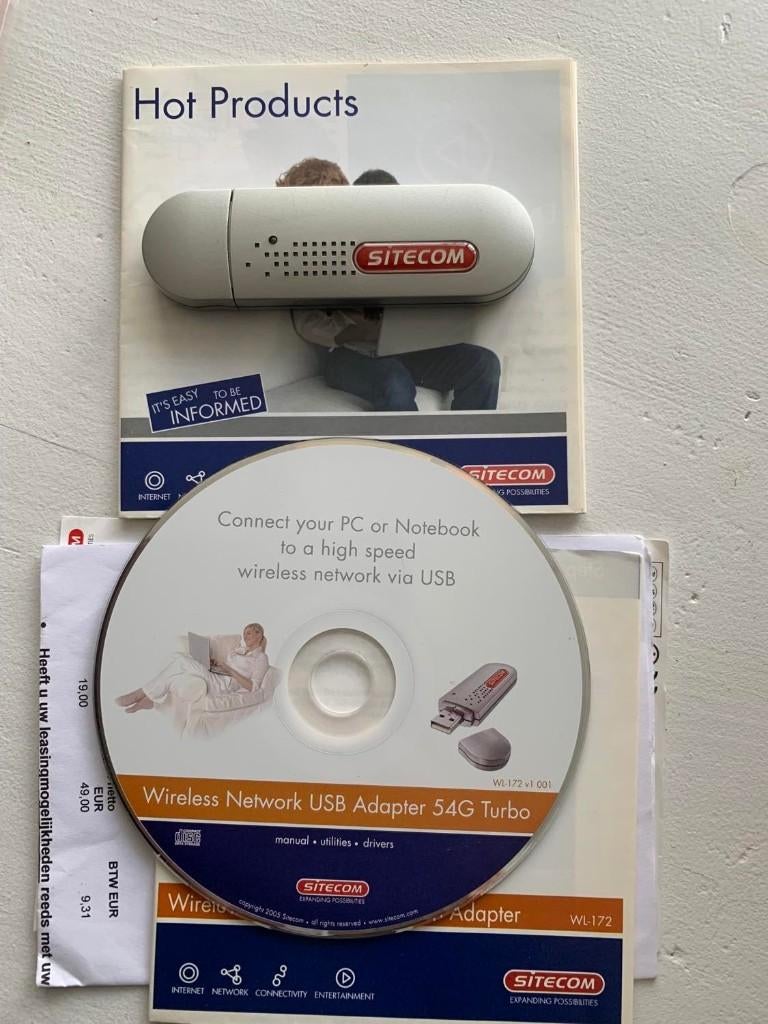 Wireless Network USB adapter 54 G Turbo, Ophalen of Verzenden, Zo goed als nieuw