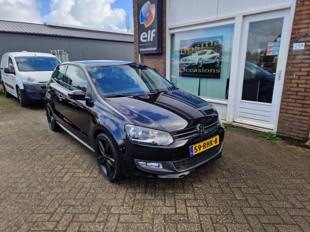 Volkswagen Polo 1.2 TSI "Highline" 105Pk ! Airco - Cruise -, Voorwielaandrijving, Euro 5, Stof, Zwart
