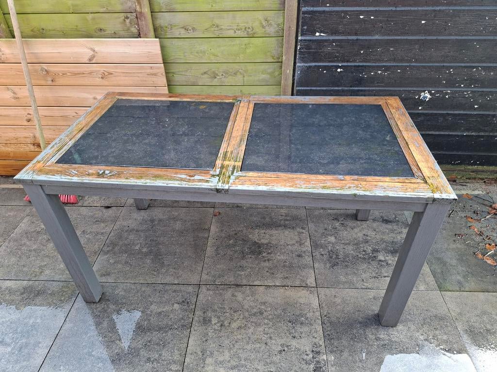 Tuintafel en stoelen, Ophalen, 4 zitplaatsen, Gebruikt, Tuinset