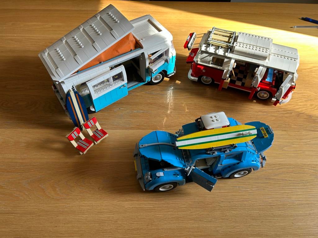 Lego Volkswagen Set: 3 Complete VW Modellen met Boekjes, Lego, Ophalen of Verzenden, Zo goed als nieuw, Inclusief instructies