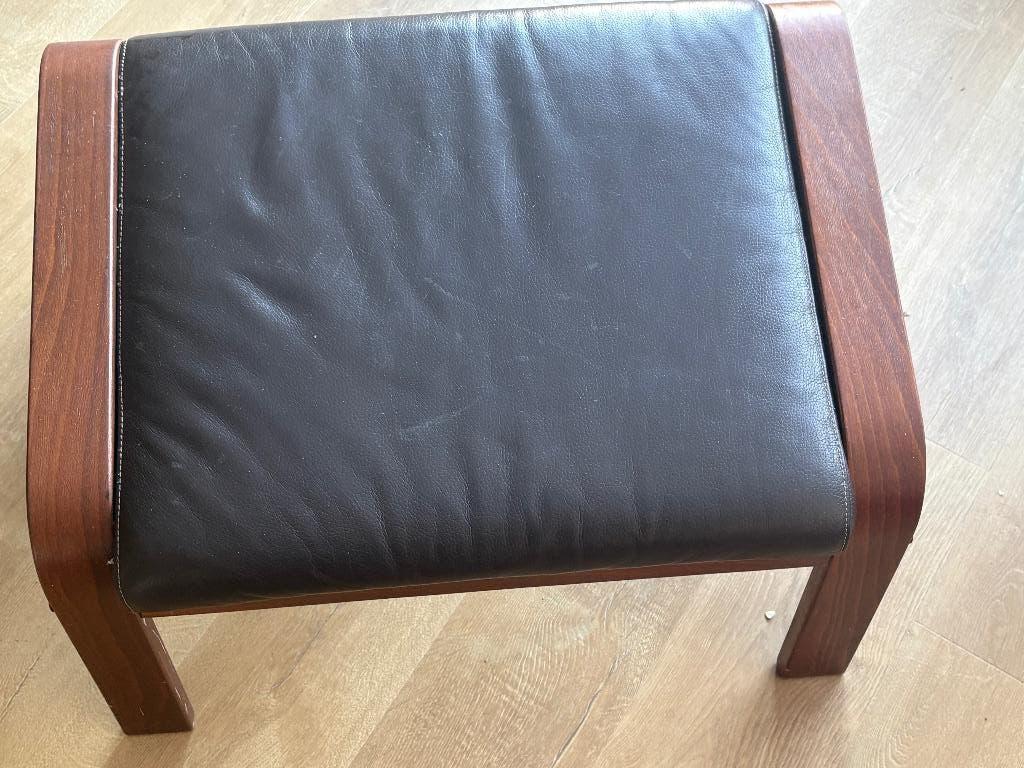 IKEA voetenbank leder, Ophalen, Leer, 75 tot 100 cm, Zo goed als nieuw