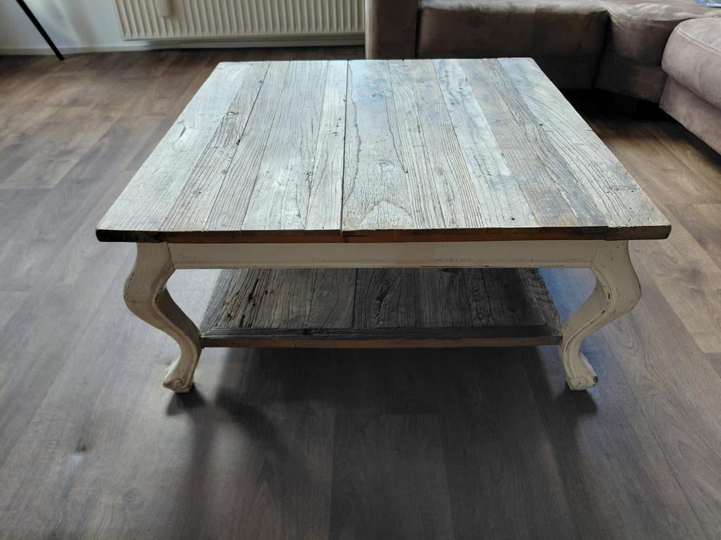 Riviera Maison Driftwood Salontafel 90x90x41, Ophalen, Gebruikt, 50 tot 100 cm, Vierkant
