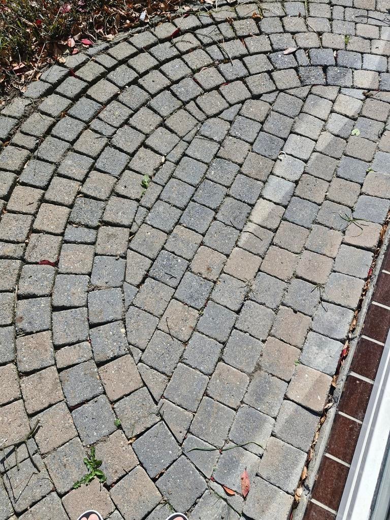 Koppelstones bestrating in waaiervorm, Tuin en Terras, Ophalen, Gebruikt, Klinkers, Minder dan 5 m²