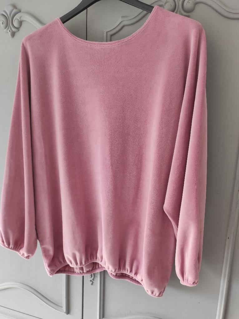 Velours shirt maat 44 nr2, Ophalen of Verzenden, Zo goed als nieuw, Maat 42/44 (L), Roze