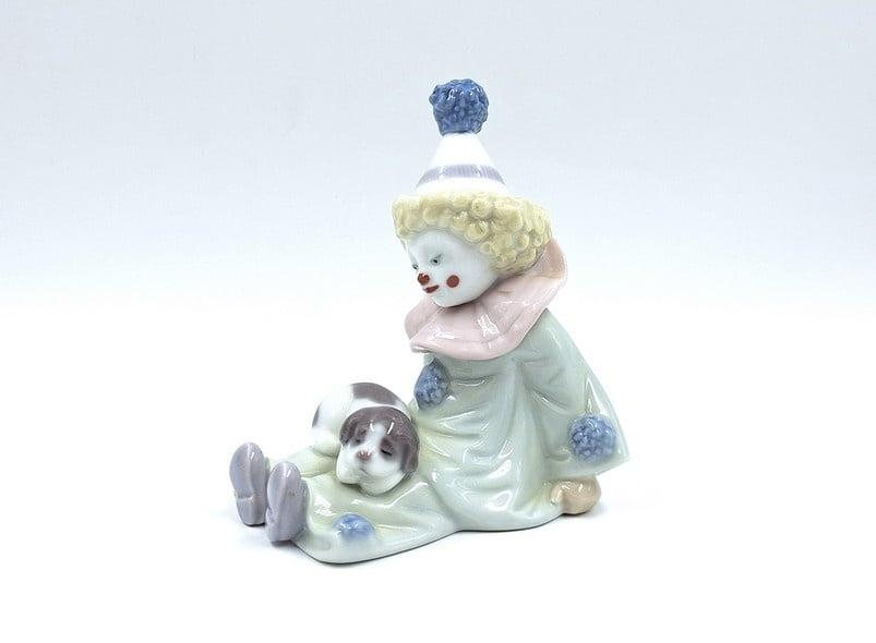 Lladro beeldje, clown met hond #5277, Verzamelen, Beelden en Beeldjes, Verzenden, Zo goed als nieuw, Mens