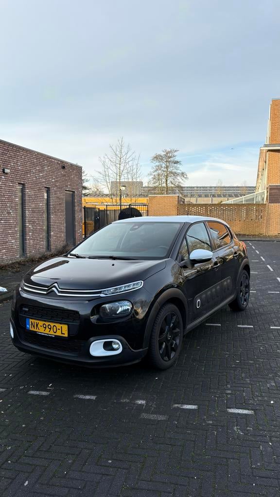 Citroën C3 1.2 Puretech 82pk 2017 Zwart, Auto's, 450 kg, 40 €/maand, 1199 cc, 450 kg