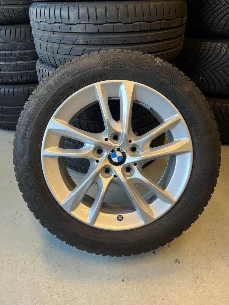 Originele Bmw 1 Serie F40 Winterset Continental TPMS, Ophalen, Gebruikt, 16 inch, Banden en Velgen