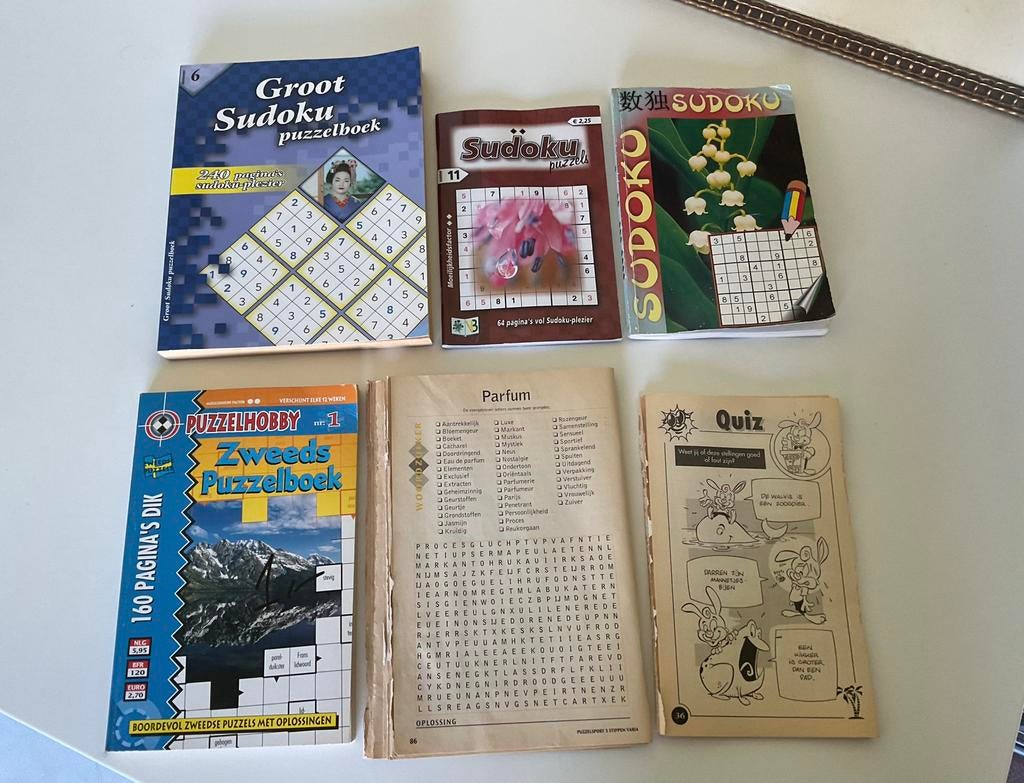 Puzzelboekjes waaronder sudoku en zweedse puzzels, Hobby en Vrije tijd, Ophalen of Verzenden, Nieuw, Puzzelboek