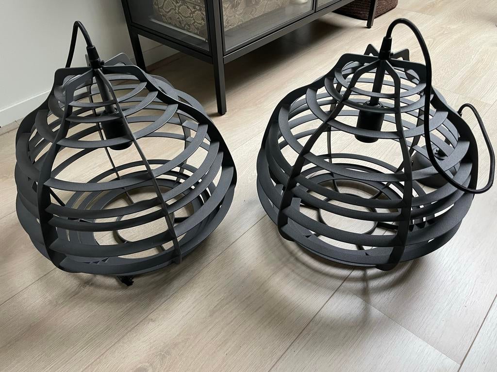 2x HK Living Lab Lamp XLmat antraciet - Design Hanglampen, Huis en Inrichting, Ophalen, Zo goed als nieuw, Metaal, Minder dan 50 cm