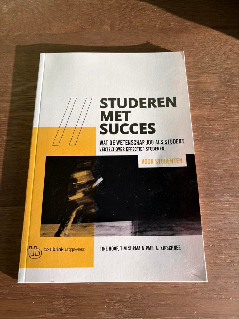 Tim Surma - Studeren met succes voor studenten, Boeken, Ophalen, Tim Surma; Paul A. Kirschner; Tine Hoof, Zo goed als nieuw, Nederlands