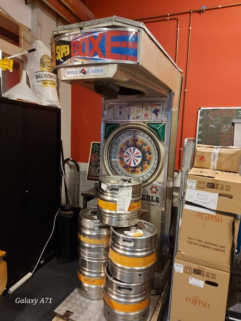 Vintage Super Boxe boksbal – werkt!, Verzamelen, Automaten | Overige, Ophalen, Gebruikt