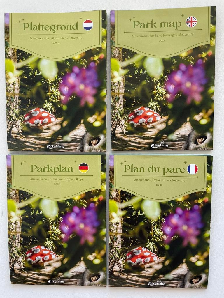 Efteling plattegrond serie 2026, Ophalen of Verzenden, Nieuw, Overige typen