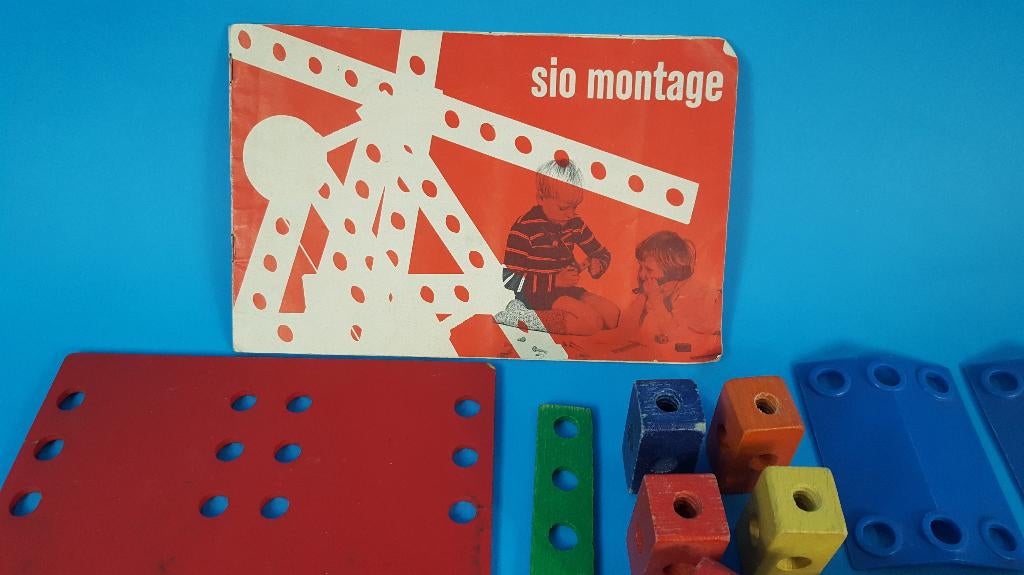 Sio Montage, vintage, met 1 instructieboekje, zak vol. 7C11, Antiek en Kunst, Antiek | Speelgoed, Ophalen of Verzenden