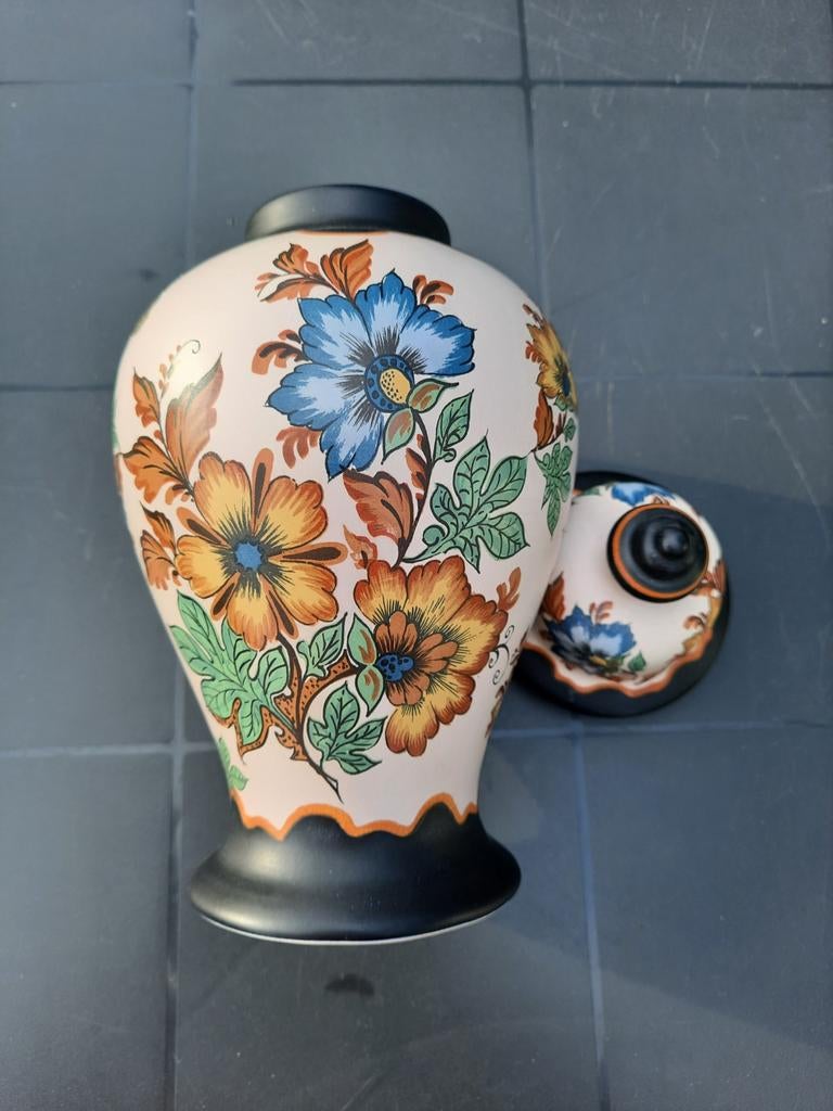 Gouda Plateel Modica 364 Dekselpot, Antiek en Kunst, Antiek | Keramiek en Aardewerk, Ophalen of Verzenden