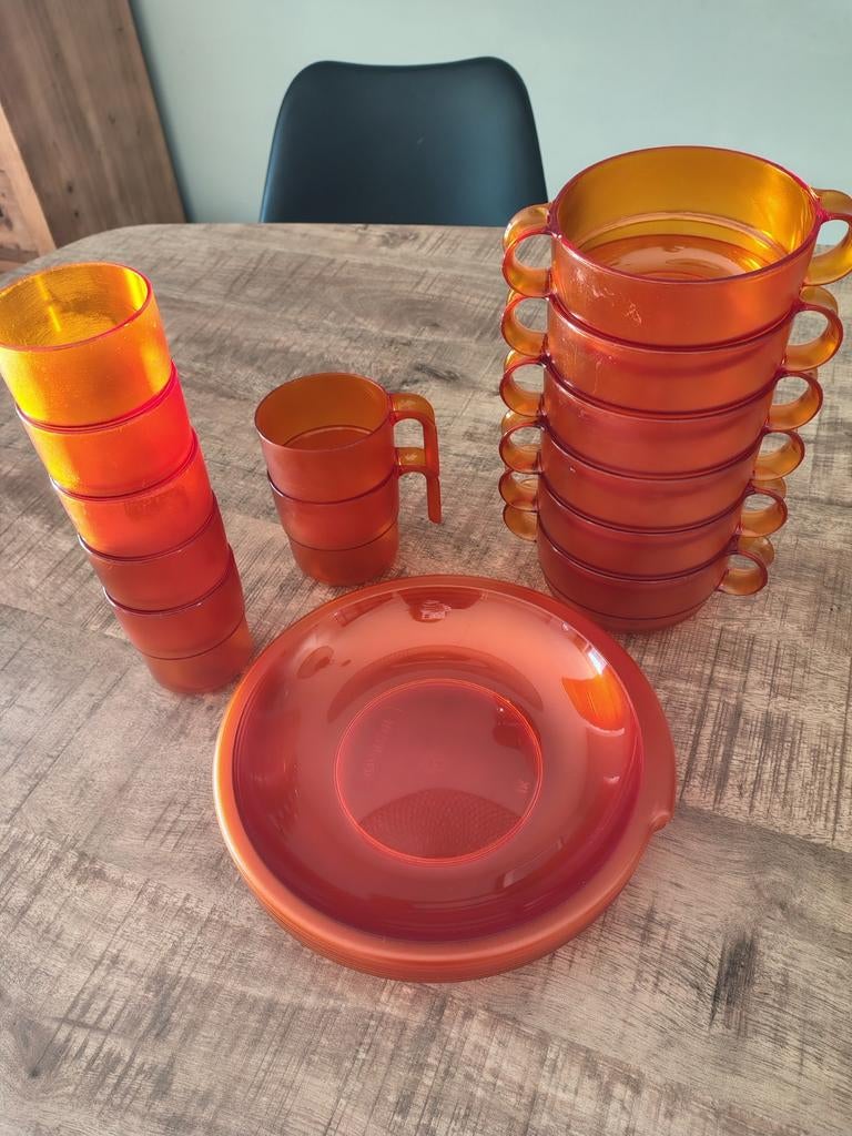 Curver set retro oranje, Ophalen of Verzenden, Gebruikt