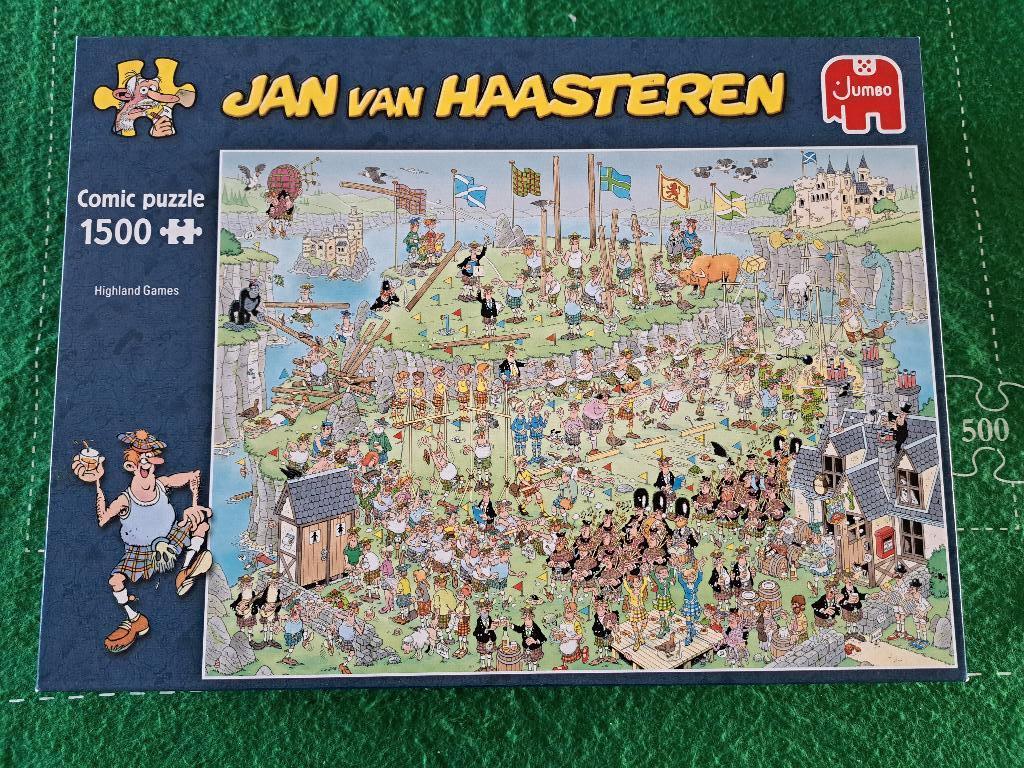 Jan van Haasteren - Highland Games, Ophalen of Verzenden, 500 t/m 1500 stukjes, Zo goed als nieuw, Legpuzzel