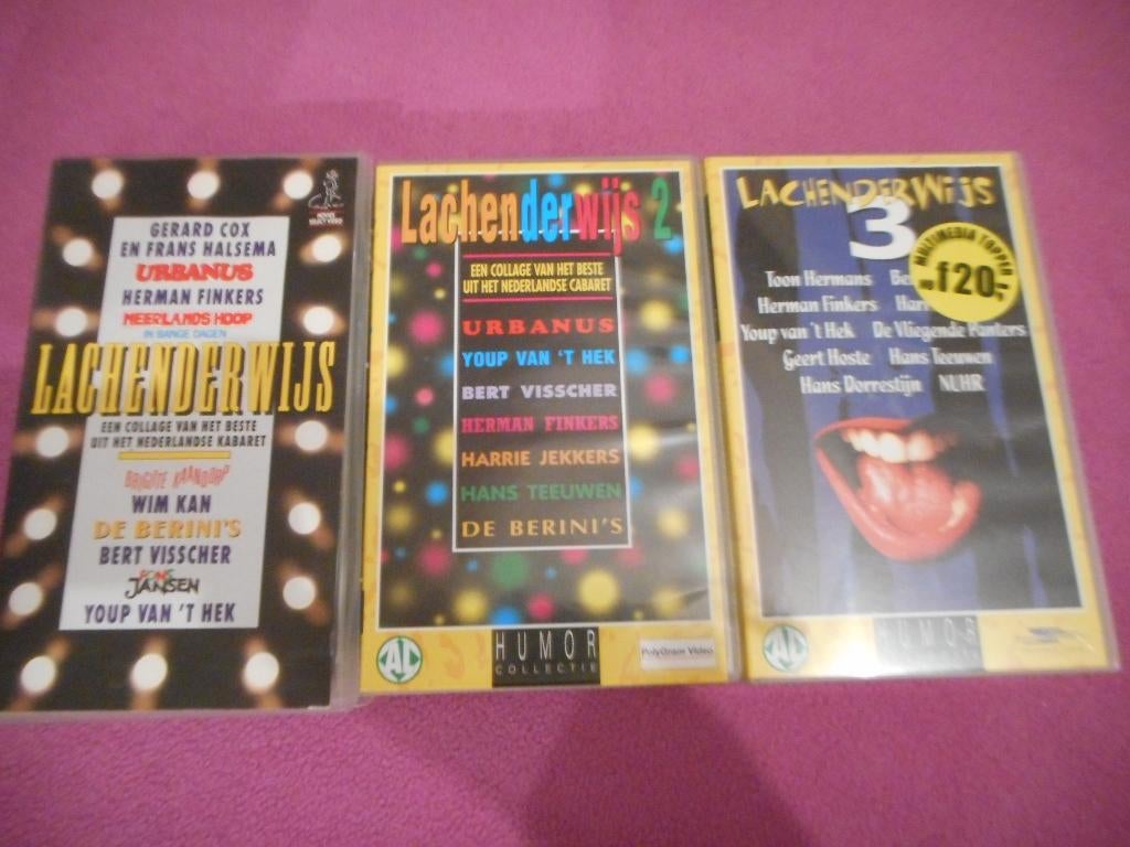LACHENDERWIJS Deel 1 t/m 4! Top Cabaret Klassiekers Op VIDEO, Alle leeftijden, Ophalen of Verzenden, Zo goed als nieuw, Komedie