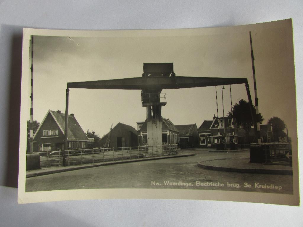 Nieuw Weerdinge - Electr. Brug 3e Kruisdiep 1954, Ophalen of Verzenden, 1940 tot 1960, Gelopen, Drenthe
