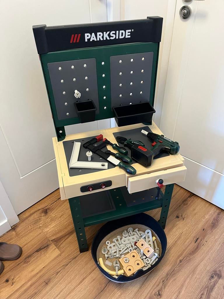 Parkside Werkbank met Accessoires, Ophalen, Zo goed als nieuw, Jongen of Meisje