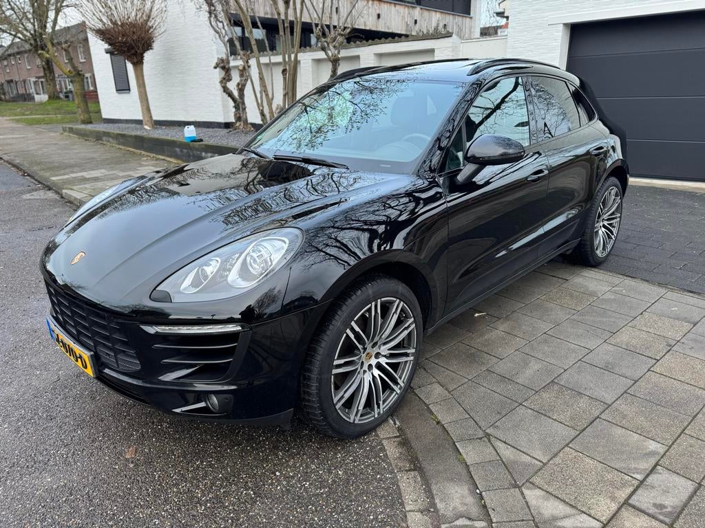 Porsche Macan 3.0 V6 S 250KW 2014 Zwart, Auto's, Porsche, Automaat, USB, Bruin, Vierwielaandrijving