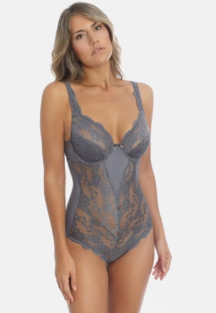 Sassa Mode Body Classic Lace Grijs 70C (188), Sassa Mode, Ophalen of Verzenden, Grijs, Body of Korset