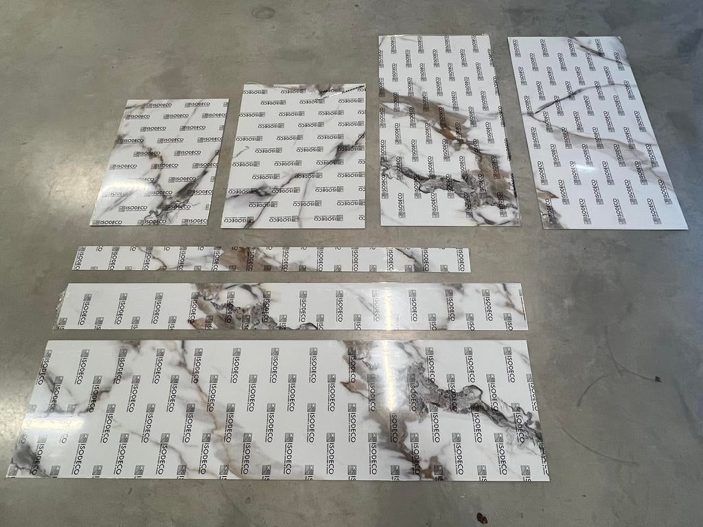 Nieuwe PVC wandpanelen Marmer Hoogglans, Doe-het-zelf en Verbouw, Platen en Panelen, Nieuw, Overige materialen, Ophalen