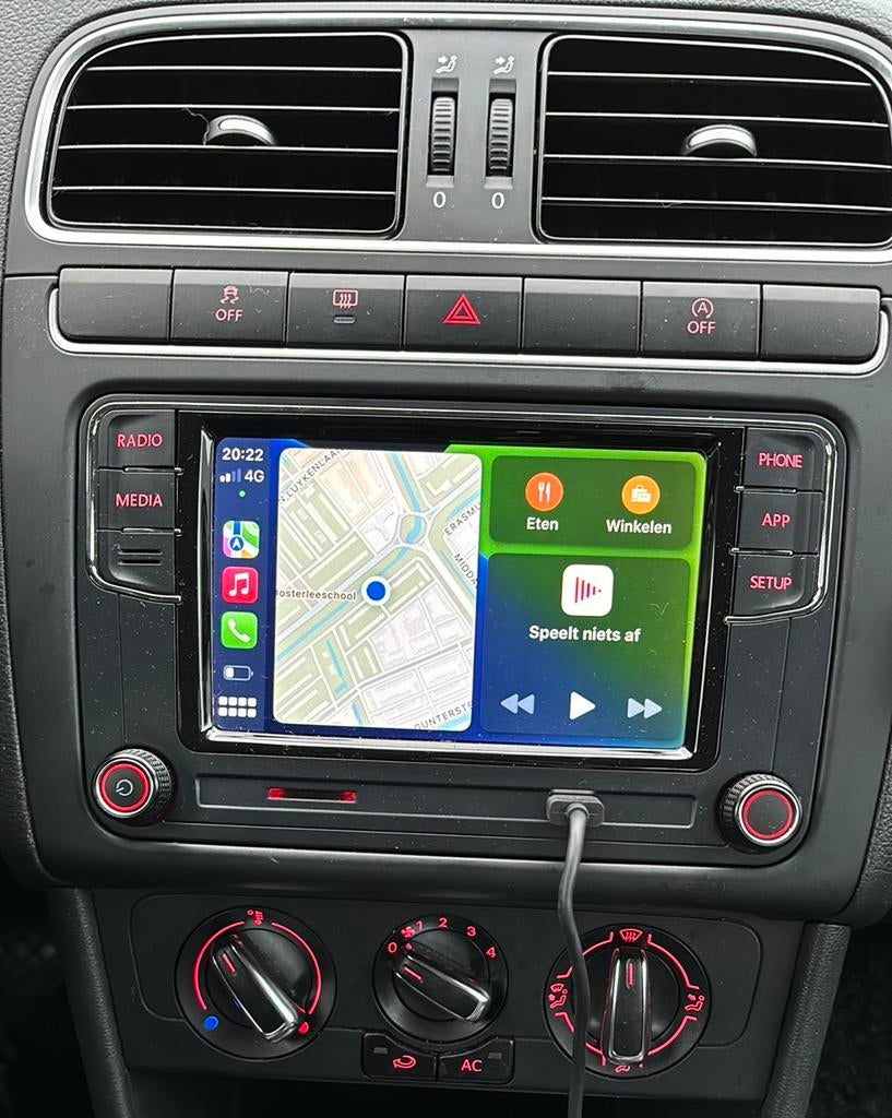 Rcd 360 DS Apple Carplay voor VW Golf 6 Bluetooth Navi, .., Gebruikt, ., Ophalen of Verzenden