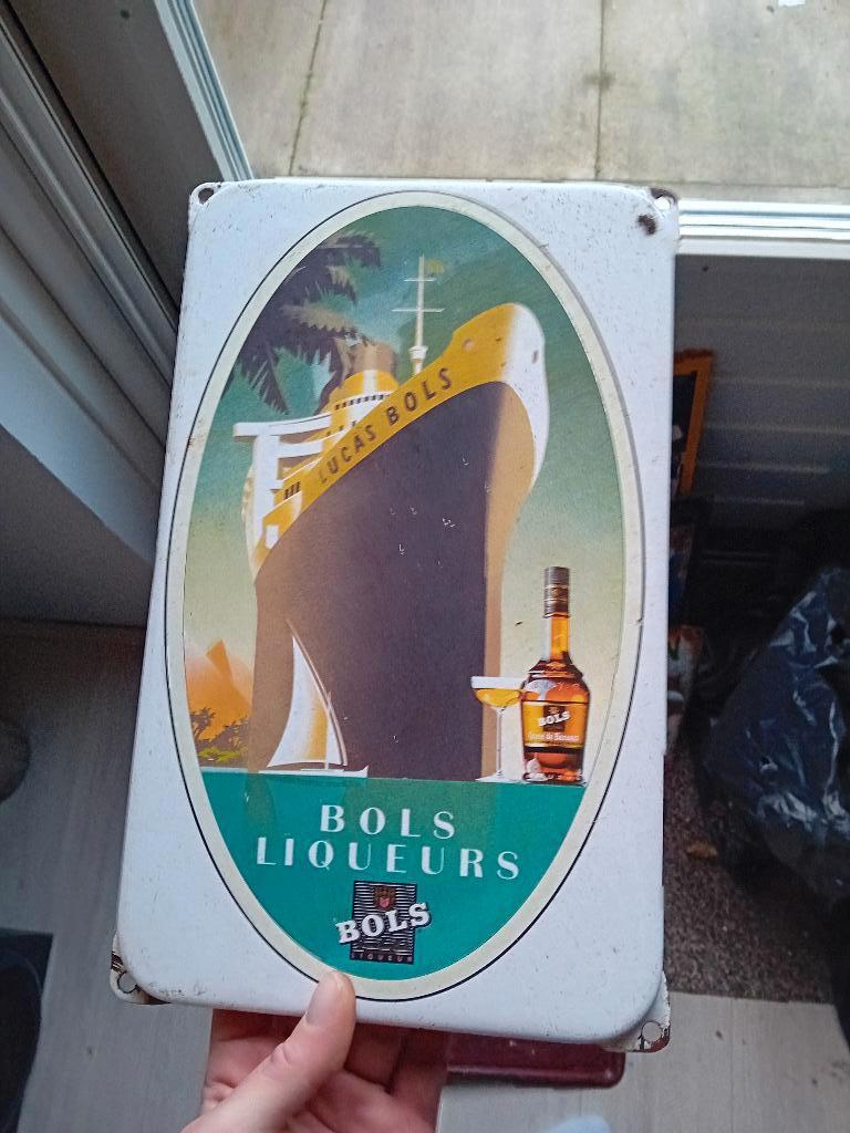 Emaille reclamebord Bols, Ophalen of Verzenden, Gebruikt, Reclamebord