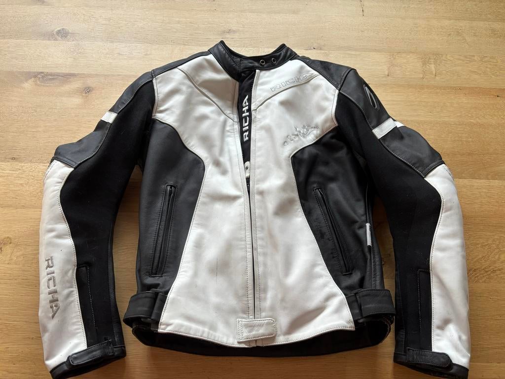 Richa leren motorjas (maat 38) en Grid broek (maat 36), Ophalen, Tweedehands, Dames, Combipak