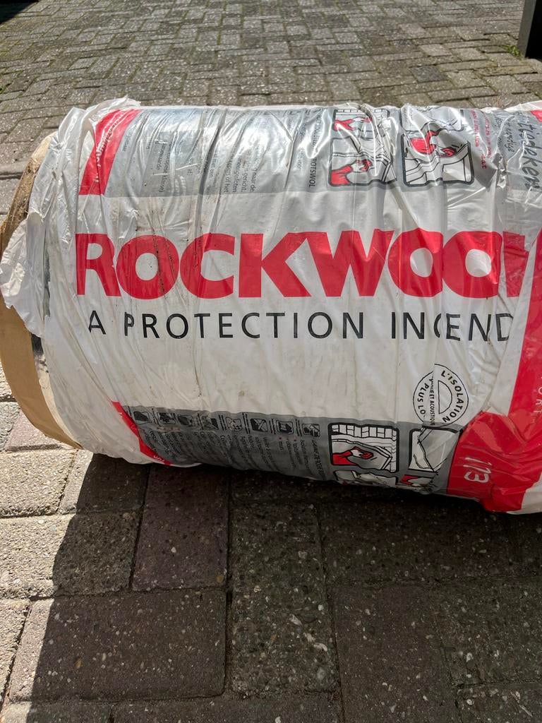 Rockwool Steenwol Isolatie Rol - Brandveilig & Geluidsisoler, Nieuw, Steenwol, Vloerisolatie, 8 tot 12 cm