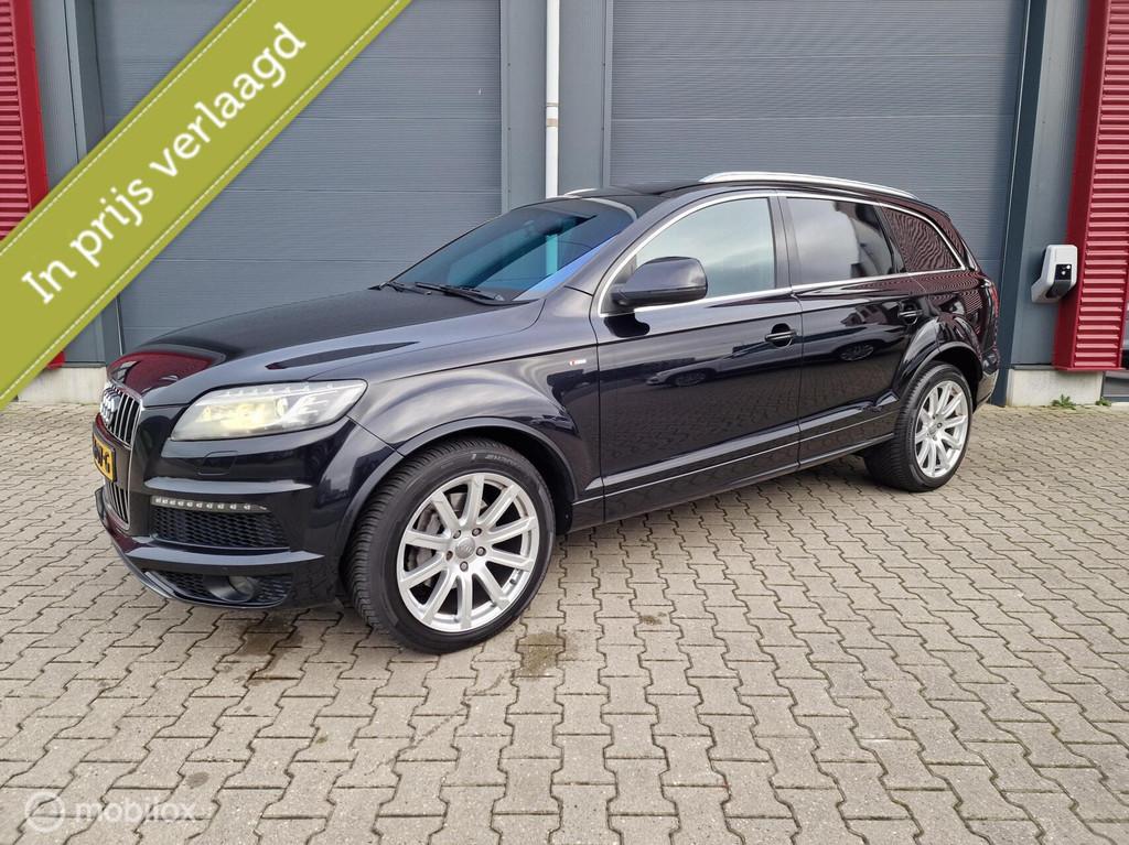 Audi Q7 3.0 TDI / grijs kenteken / BTW auto / 3500kg trekg., Automaat, Gebruikt, Zwart, Bedrijf