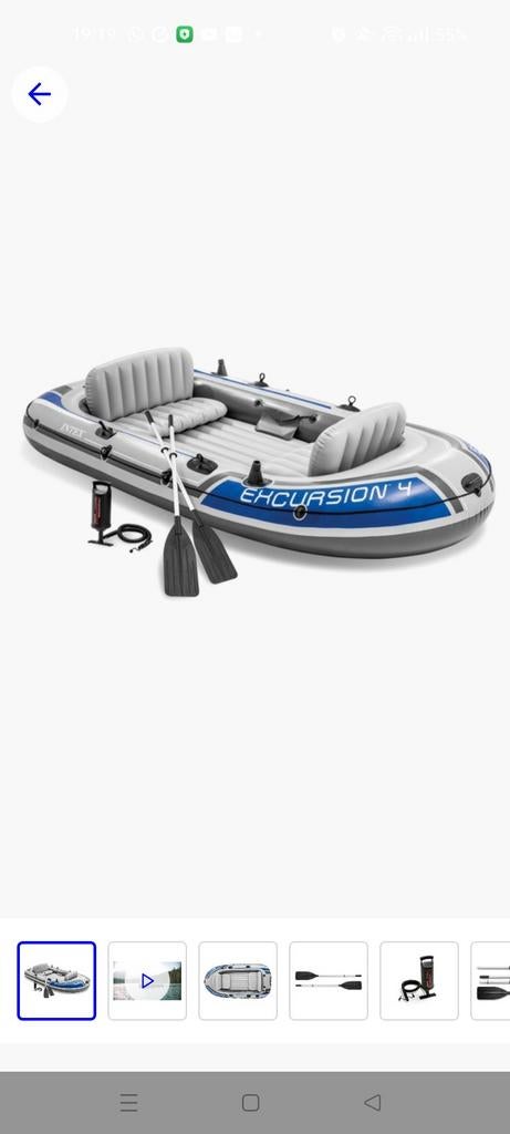 Intex Excursion 4 - Incl. Pomp & Peddels, Ophalen, Zo goed als nieuw