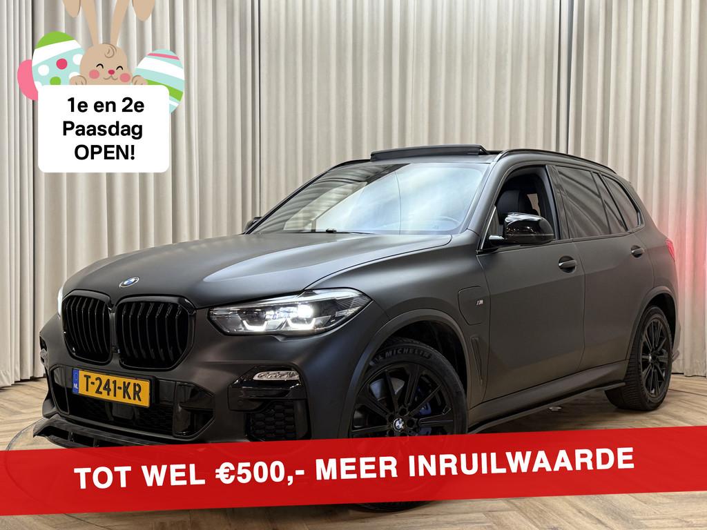 BMW X5 xDrive45e 395PK *M-Sport* Mat Zwart / Panoramadak / M, Gebruikt, Zwart, Leder, Hybride Elektrisch/Benzine