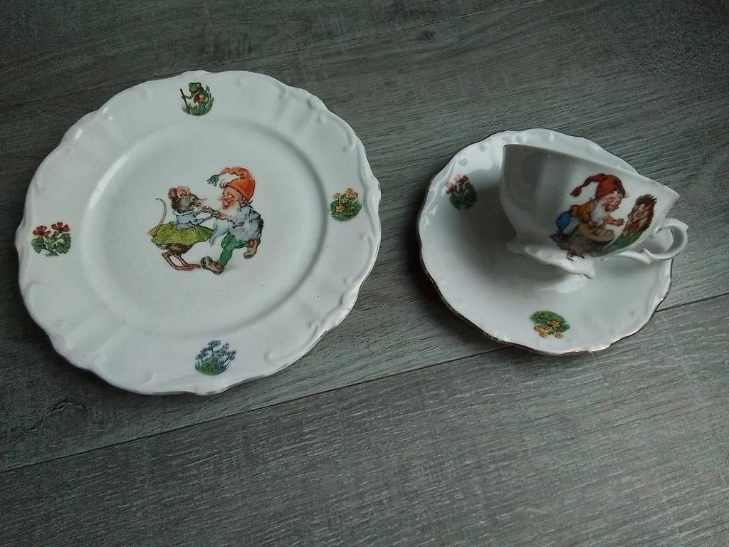 Bareuther bavaria kinder servies met kabouters, Antiek en Kunst, Antiek | Servies compleet, Ophalen of Verzenden