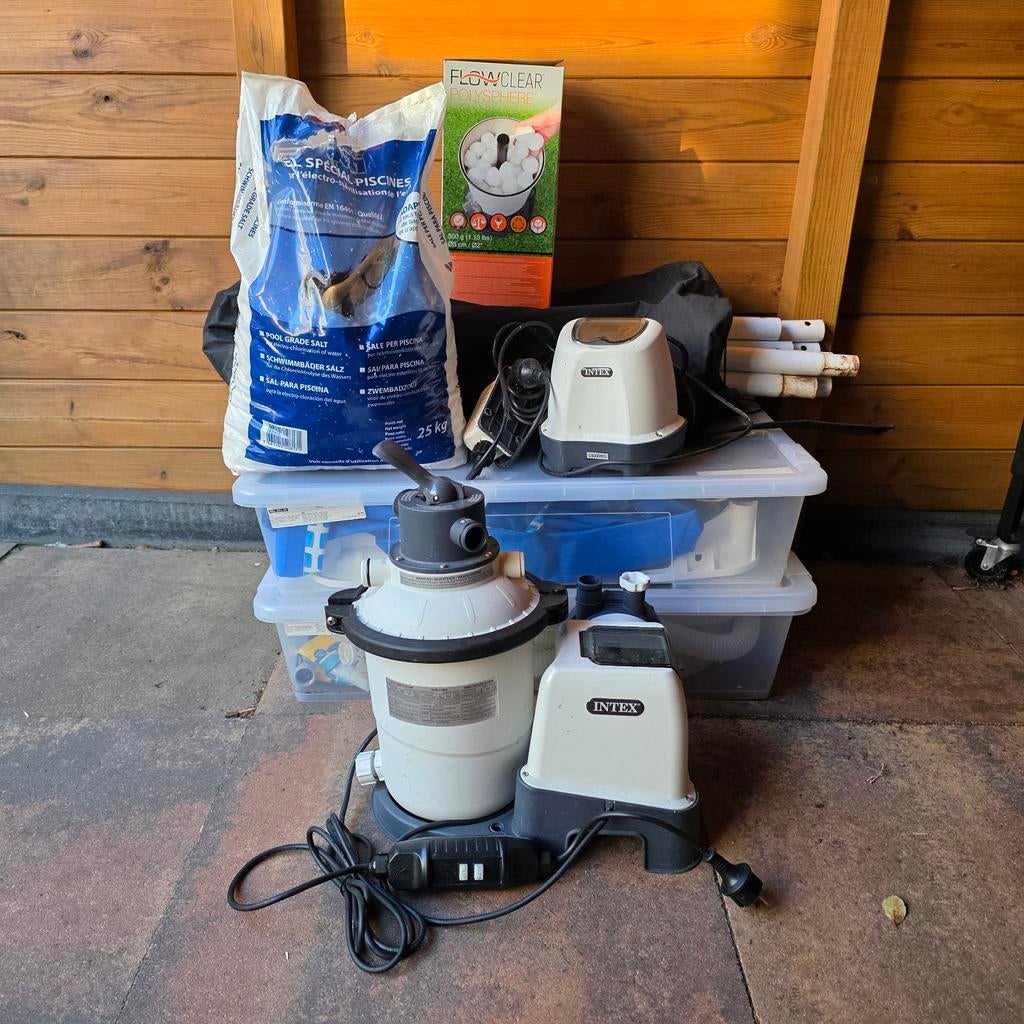 Compleet zwembad 2x3 zandfilter zoutsysteem afdekhoes slange, 200 tot 300 cm, 80 tot 120 cm, Ophalen of Verzenden, Zo goed als nieuw