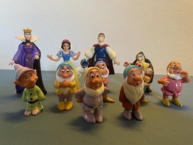 Set Mattel, Sneeuwwitje, 7 dwergen, Prins, Queen en heks, Verzamelen, Disney, Ophalen of Verzenden, Sneeuwwitje of Doornroosje