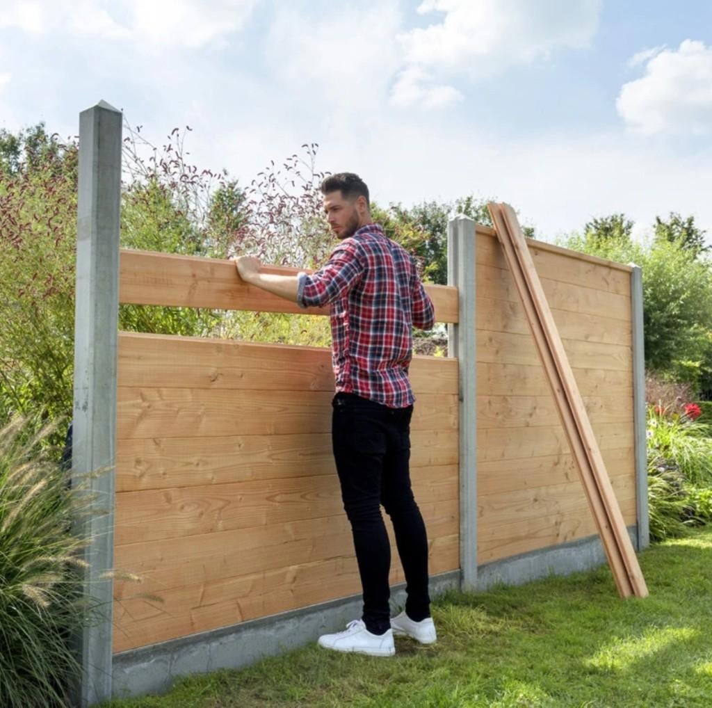 Blokhutprofiel Vuren schermvulling geïmpregneerd, Ophalen, Nieuw, 180 tot 250 cm, Planken
