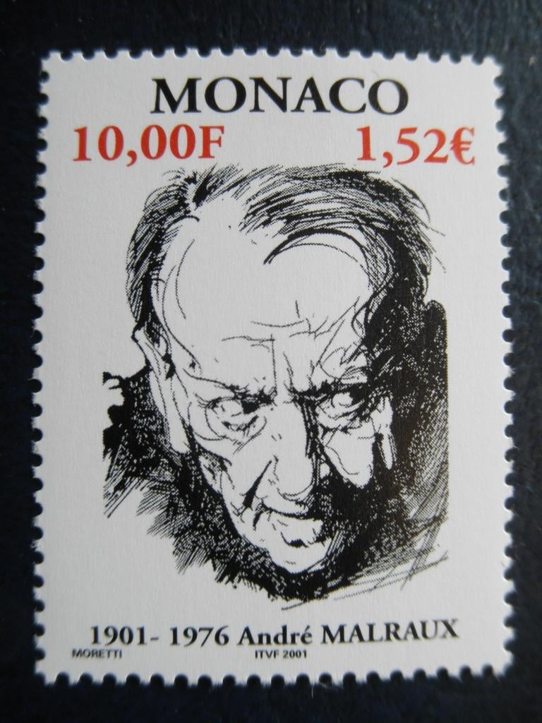 Postzegels Monaco 2001 Malraux - cw. € 3,50 postfris., Ophalen of Verzenden, Postfris