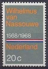 Nederland NVPH nr 908 postfris Het Wilhelmus 1968, Postzegels en Munten, Postzegels | Nederland, Ophalen of Verzenden, Na 1940