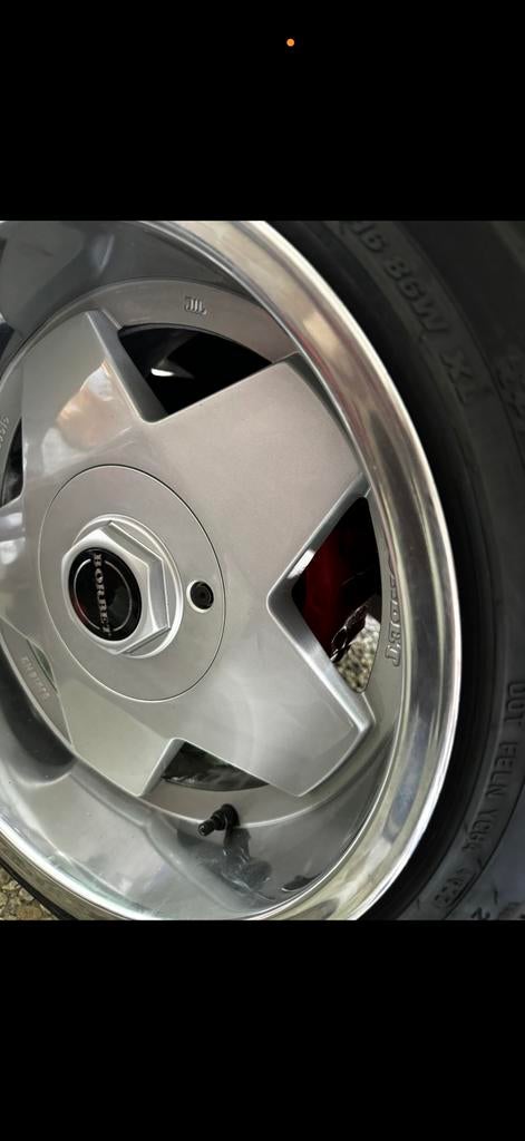 Borbet A 9J 16 inch 5x100 velgen met nieuwe banden, Ophalen, Gebruikt, 16 inch, Banden en Velgen